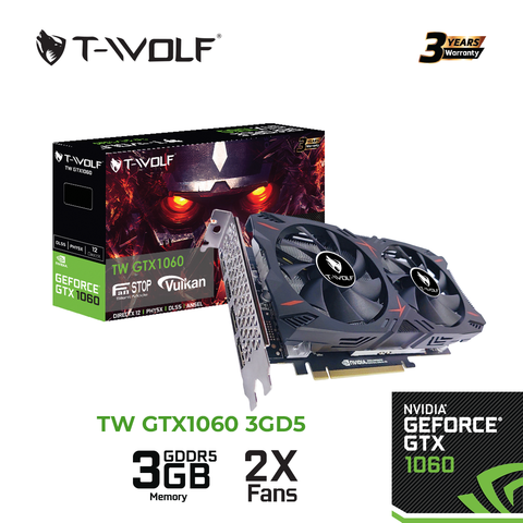 Card màn hình - Vga T-WOLF GTX 1060 3GB GDDR5 - Chính Hãng