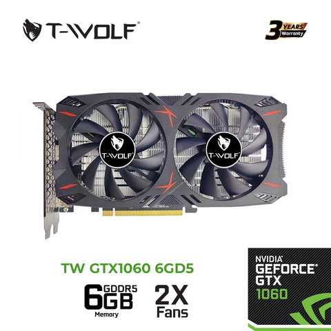 Card màn hình - Vga T-WOLF GTX 1060 6GB GDDR5 - Chính Hãng