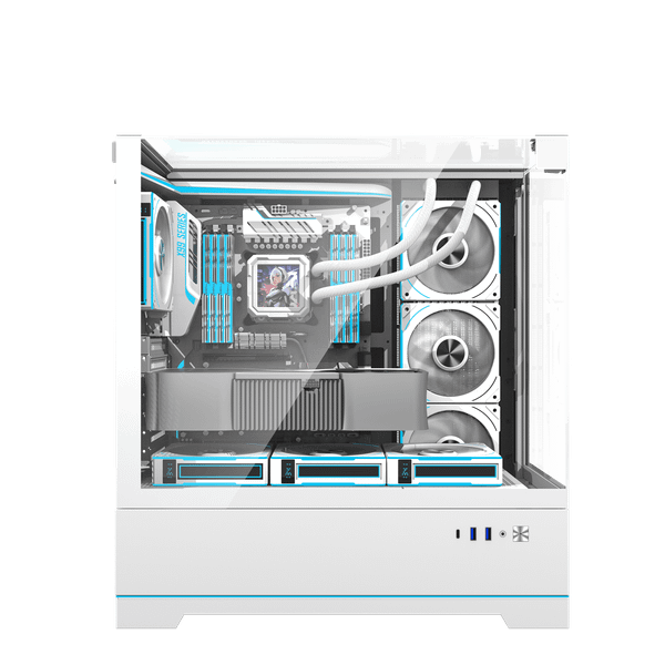 VỎ CASE MÁY TÍNH DARKFLASH DY450 Pro - Trắng | ATX, Chưa Kèm FAN
