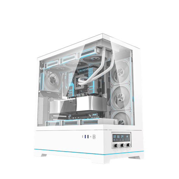 VỎ CASE MÁY TÍNH DARKFLASH DY451 Pro - Trắng | ATX, Chưa Kèm FAN