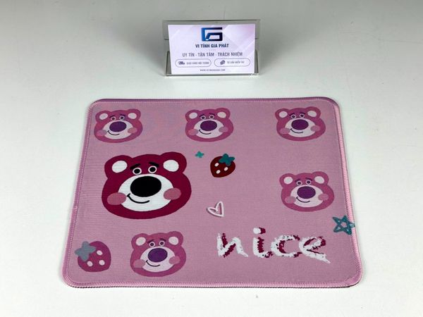 Lót chuột 25x20mm gấu dâu LOTSO màu hồng