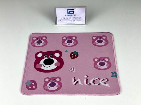 Lót chuột 25x20mm gấu dâu LOTSO màu hồng