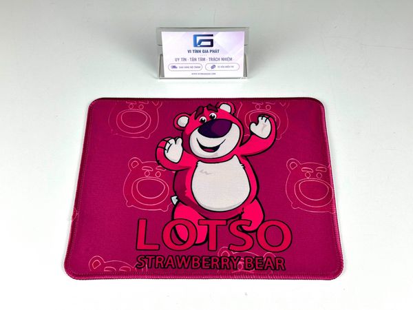 Lót chuột 25x20mm gấu dâu LOTSO màu hồng