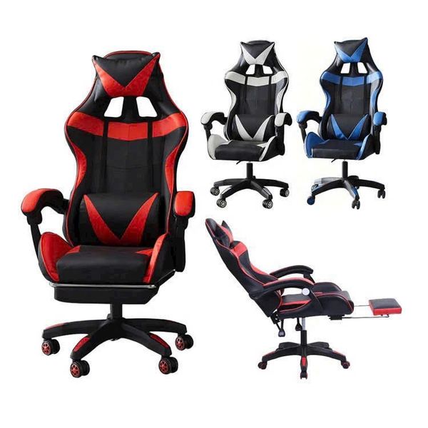Ghế gaming có kê chân | Đỏ Đen, Xanh Đen, Trắng Đen, Full Đen