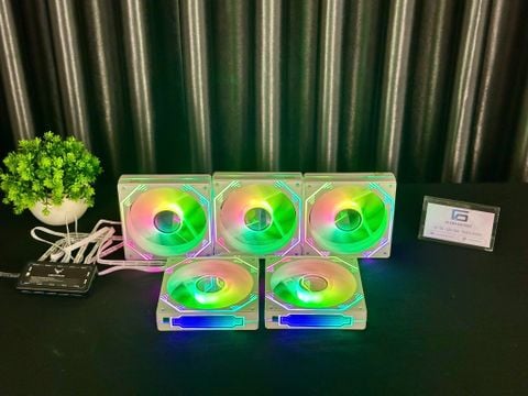 Bộ Kit 5 Fan F3 Led RGB sync hub - đã gồm hub + remote