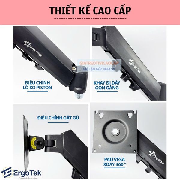 Giá treo màn hình Arm Ergotek EZ90 Pro (hỗ trợ màn 19
