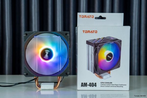 Tản nhiệt khí Tomato AM 404 LED RGB - Màu Đen