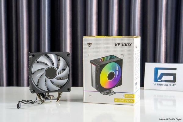 Tản nhiệt khí Leopard KF400X RGB - Black (Support 2011)