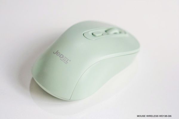 Chuột không dây JEDEL WD138 Bluetooth và Wireless (2.4GHz 4D, 1600DPI) - Màu Xanh