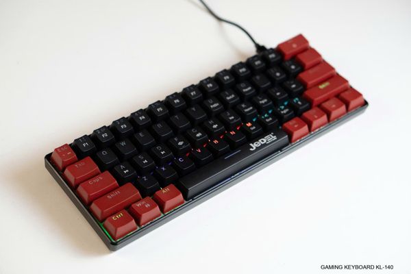 Bàn phím cơ có dây JEDEL KL140 (LED RGB, Type C 1.5M) - Màu Đen