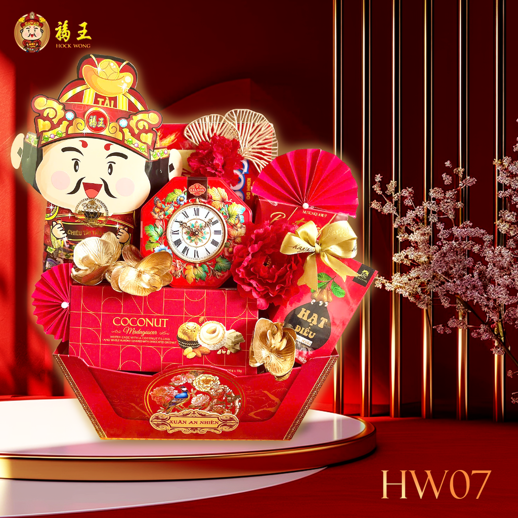  Hamper Set HW07 - Giỏ quà Tết Hock Wong sang trọng đẳng cấp 