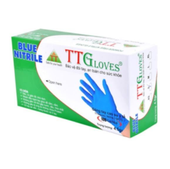 Găng tay y tế nitrile xanh