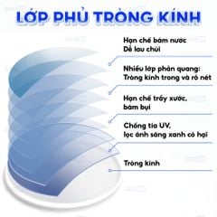 Tròng kính đổi màu chống ánh sáng xanh Chemi PhotoBlue 1.67 - Xám Khói