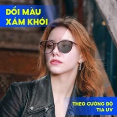 Tròng kính đổi màu chống ánh sáng xanh Chemi PhotoBlue 1.67 - Xám Khói