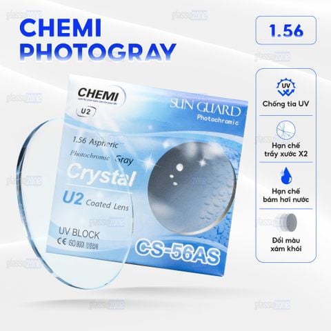 Tròng kính đổi màu Chemi U2 1.56