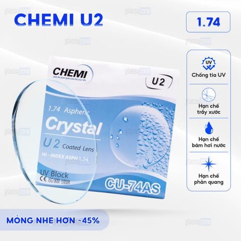 Tròng kính siêu mỏng Chemi U2 1.74