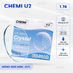 Tròng kính siêu mỏng Chemi U2 1.74
