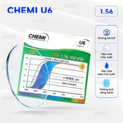Tròng kính chống ánh sáng xanh Chemi U6 1.56