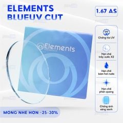 Tròng kính chống ánh sáng xanh Elements Blue UV Cut