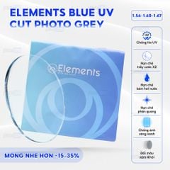 Tròng kính đổi màu Elements Photo - Xám Khói