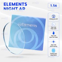 Tròng kính chống chói đèn xe Elements Night AR 1.56