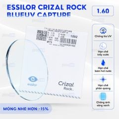 Tròng kính chống ánh sáng xanh Essilor Crizal Rock 1.60
