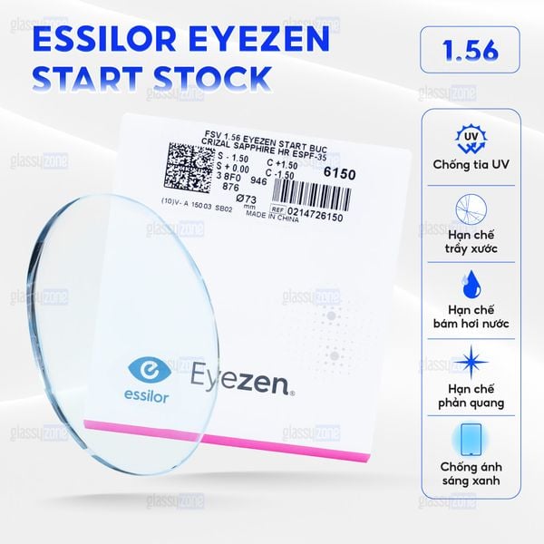 Tròng kính chống ánh sáng xanh EyeZen Start Stock