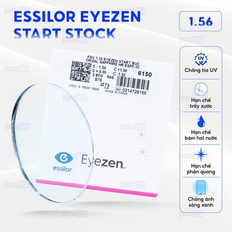 Tròng kính chống mỏi mắt Essilor Eyezen Start Stock 1.56