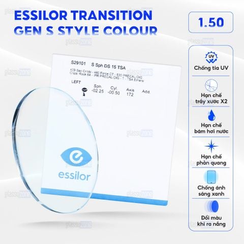 Tròng kính đổi màu Essilor Transitions Gen S