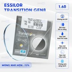 Tròng kính đổi màu Essilor Transition Gen8 1.60