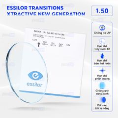 Tròng kính đổi màu Essilor Transition Gen8 1.50 Xtractive