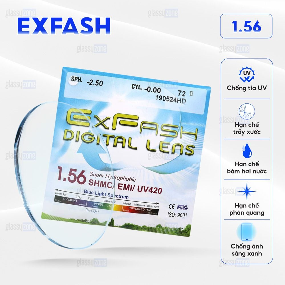 Tròng kính Exfash Digital Lens 1.56
