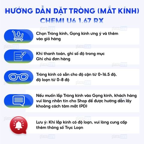 Tròng kính Chemi U6 RX