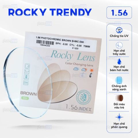 Tròng kính đổi màu Rocky Trendy 1.56
