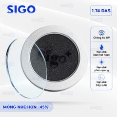 Tròng kính siêu mỏng phẳng 2 mặt Sigo 1.74