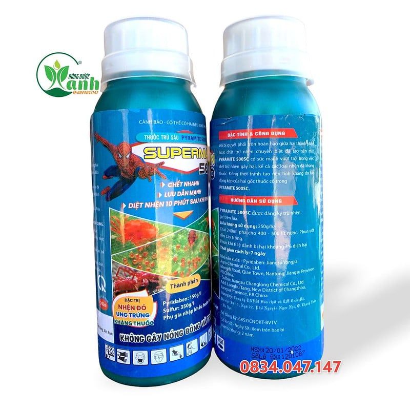  SUPERMAN 500, Pyramite 500SC, Đặc trị NHỆN ĐỎ 