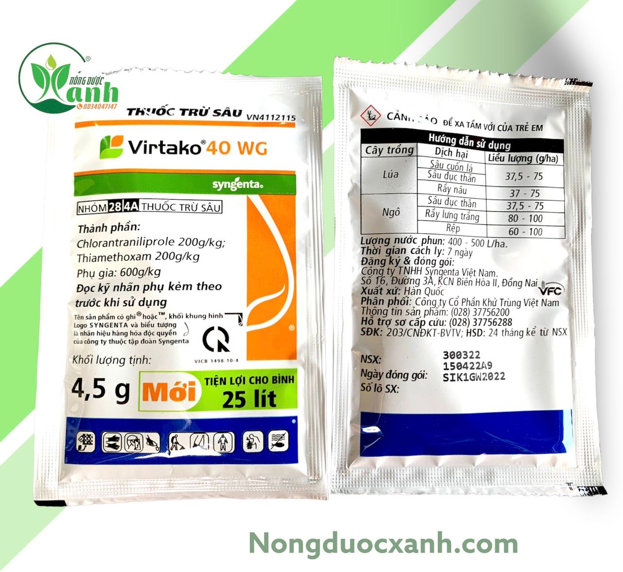  Virtako 40WG - Syngenta - gói 25gram 
