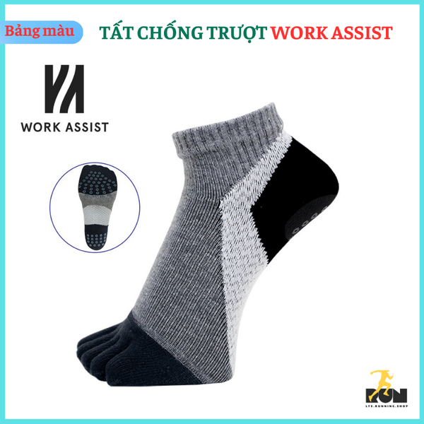 Tất xỏ ngón chống trượt WorkAssist (set 3 đôi) 