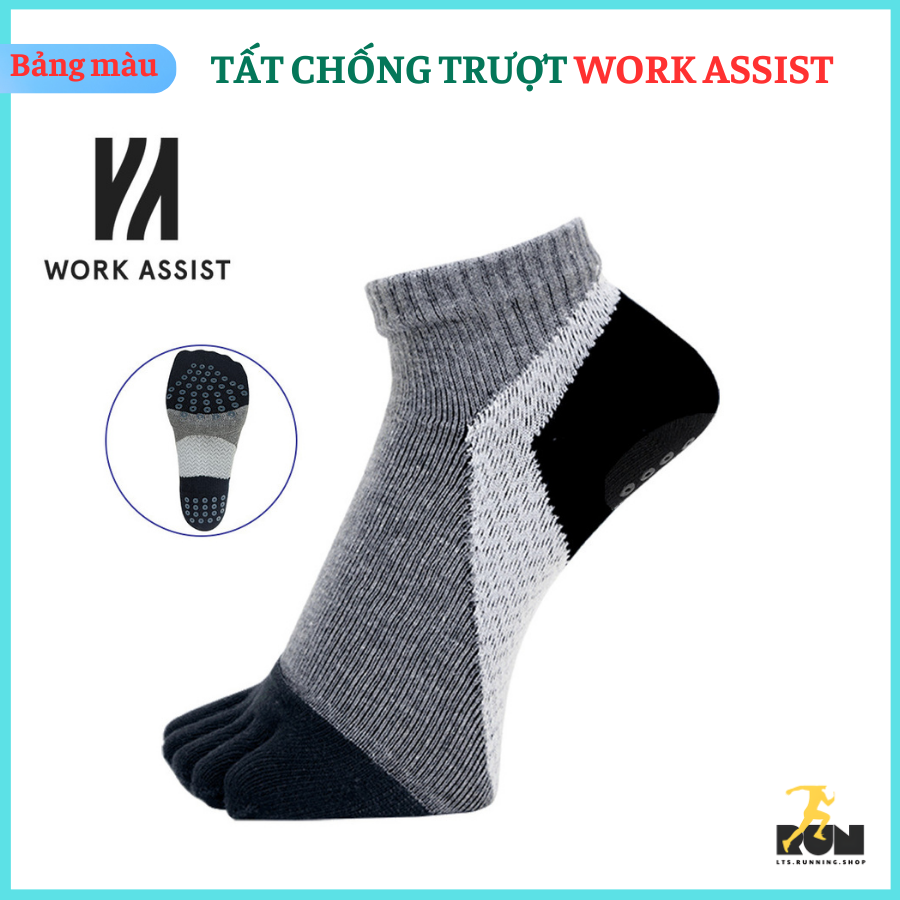  Tất xỏ ngón chống trượt WorkAssist (set 3 đôi) 