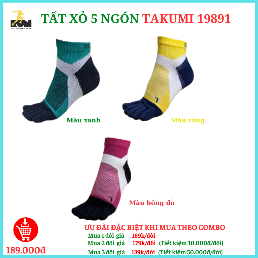  Tất xỏ ngón Takumi 19891 