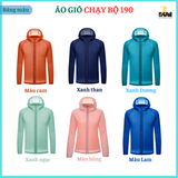  Áo gió thể thao 190 