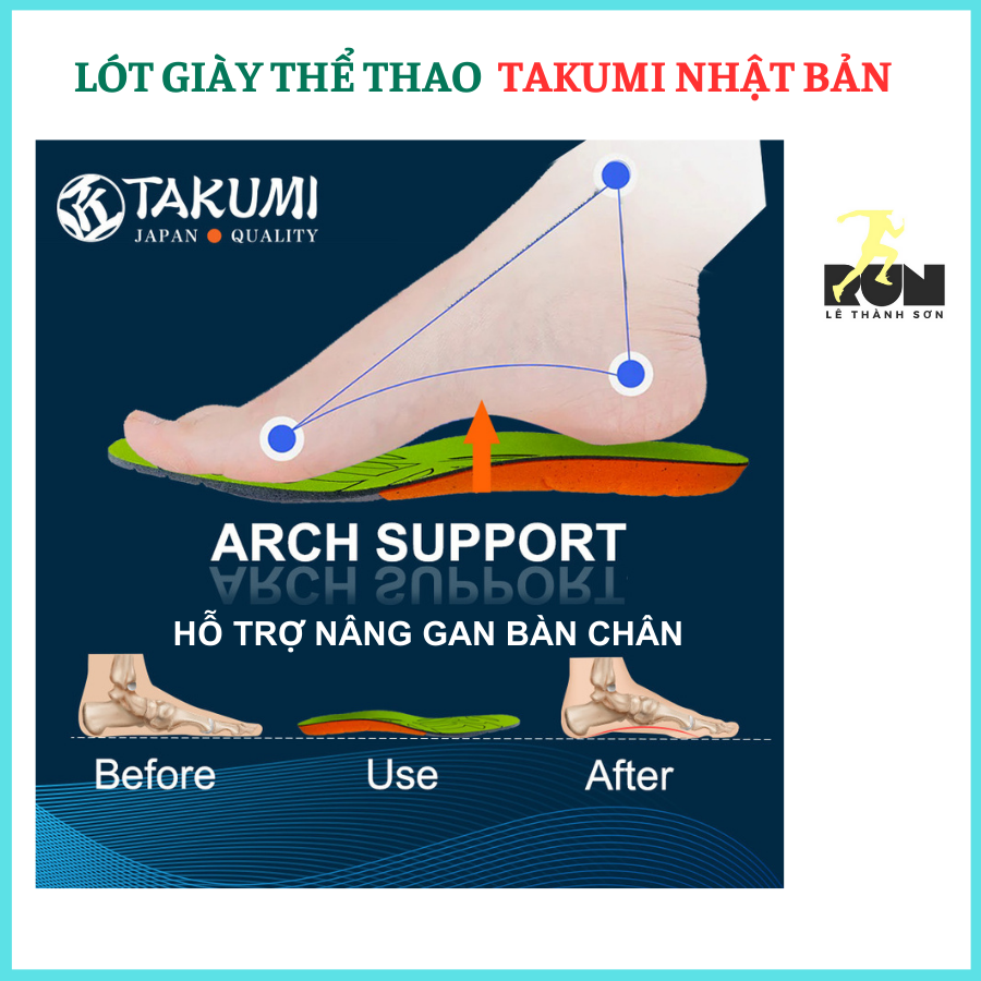 Lót giày chính hãng Takumi Nhật Bản