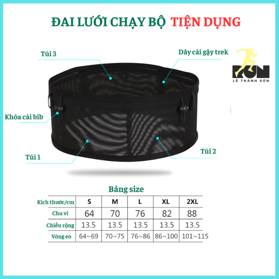  Đai lưới chạy bộ 185 