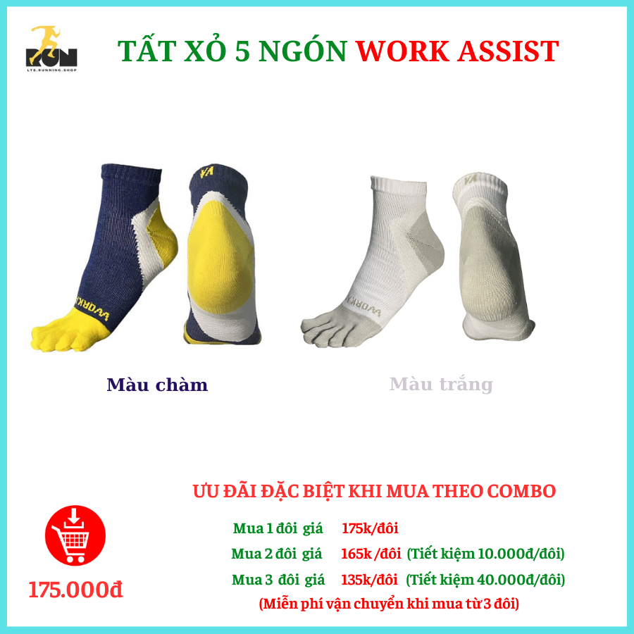  Tất xỏ 5 ngón WorkAssist 