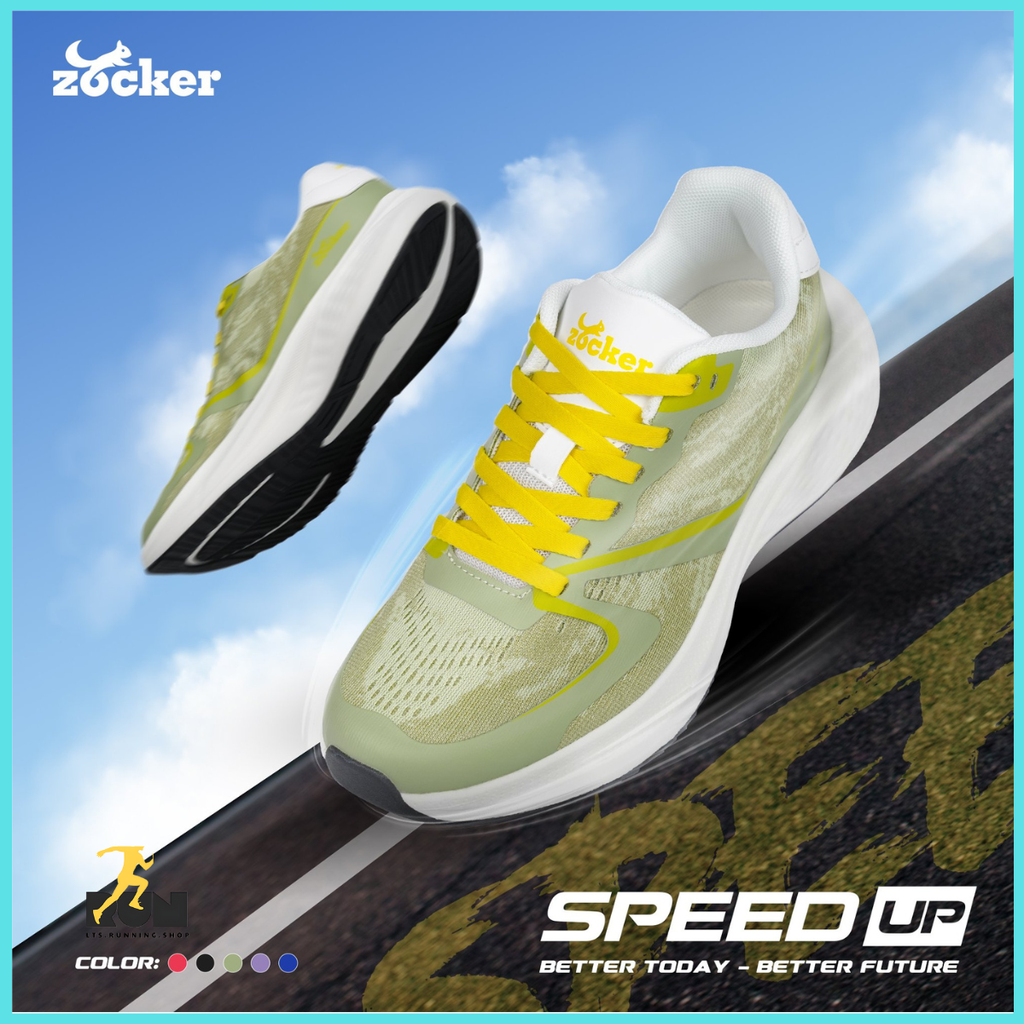 Giày chạy bộ Nam/Nữ Zocker Speed Up Rêu