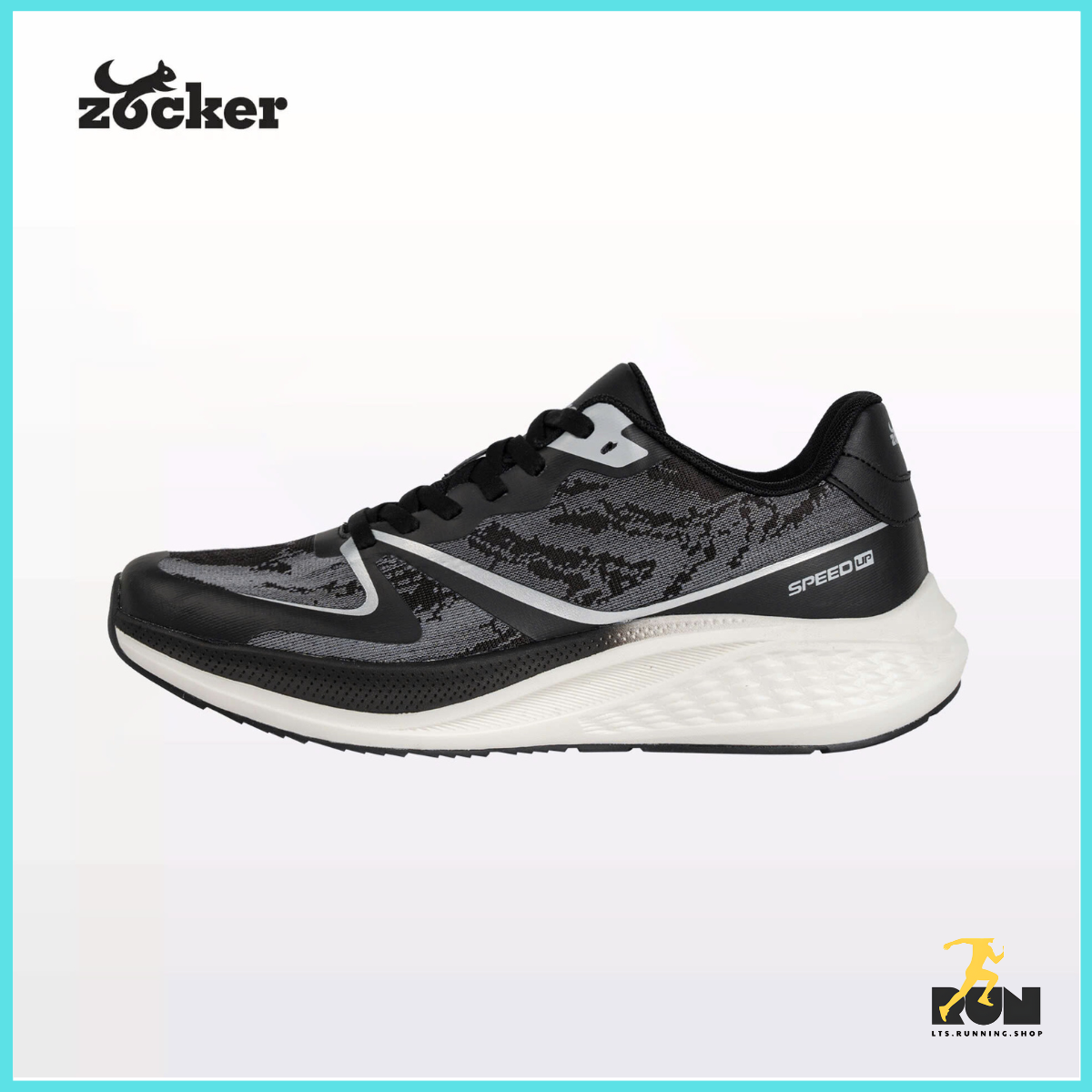  Giày chạy bộ Nam/Nữ Zocker Speed Up Đen 