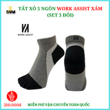  Tất xỏ ngón Work Assist xám (set 3 đôi) 