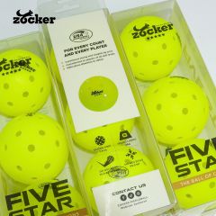 Combo 3 quả bóng thi đấu Pickleball Zocker Five Star