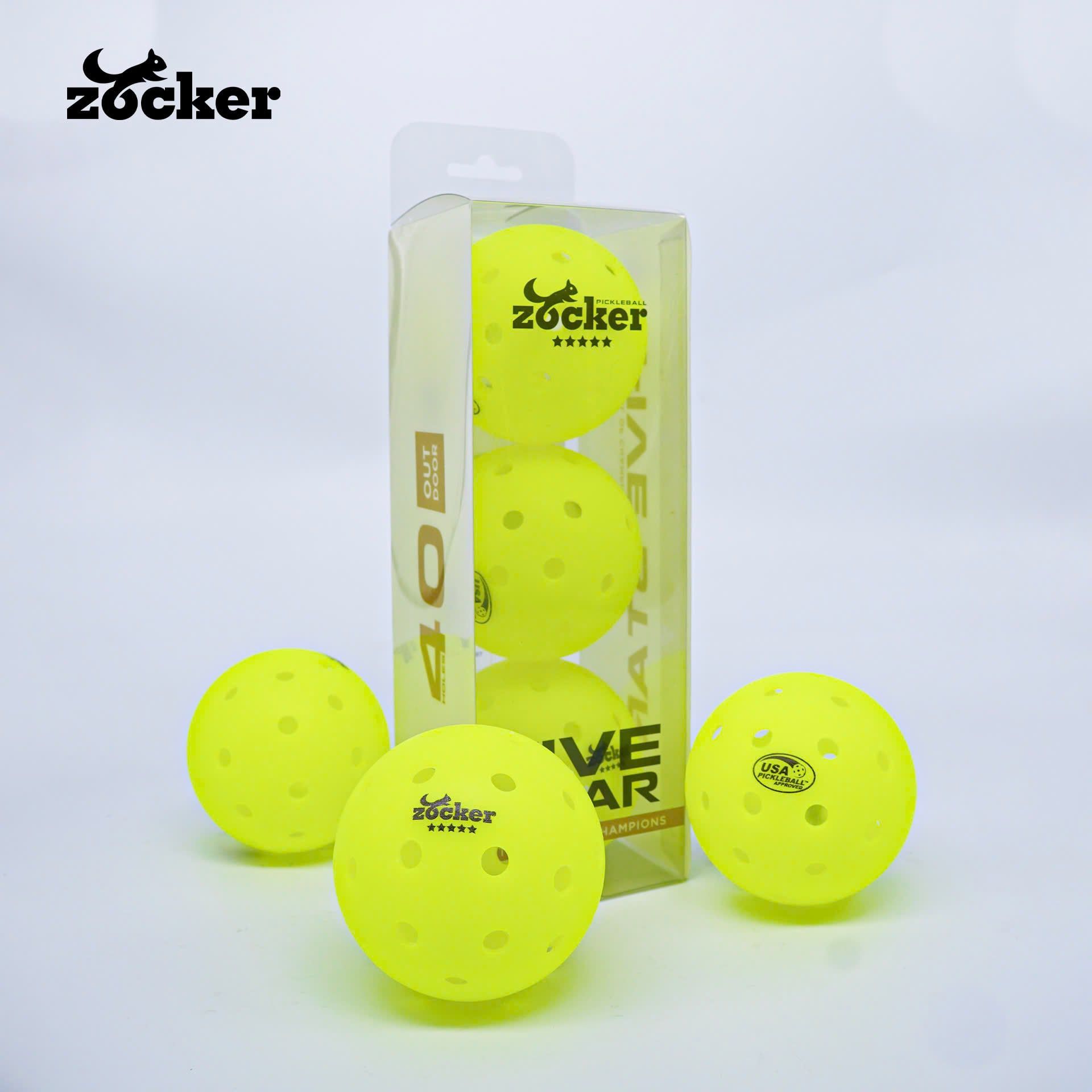  Combo 3 quả bóng thi đấu Pickleball Zocker Five Star 