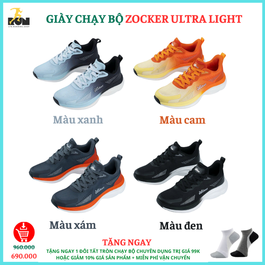  Giày chạy bộ Zocker Ultra light 